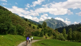  ciclistas em um caminho 
